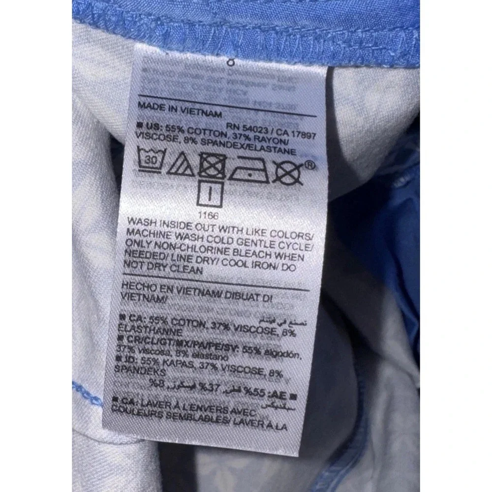 Old Navy Womens Sz 8 Blue Tile Pattern High Rise Short Pixie Shorts New